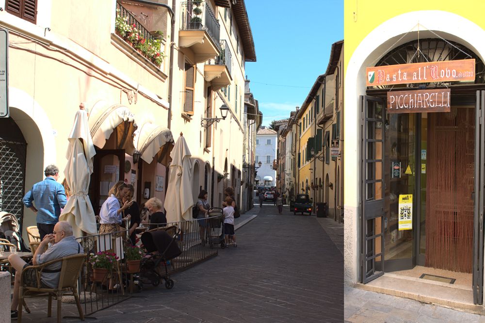 In der Via Roma die zum Hauptplatz leitet, befindet sich der Laden "La Bottega della Pasta" wo man frische Picchiarelli kaufen kann